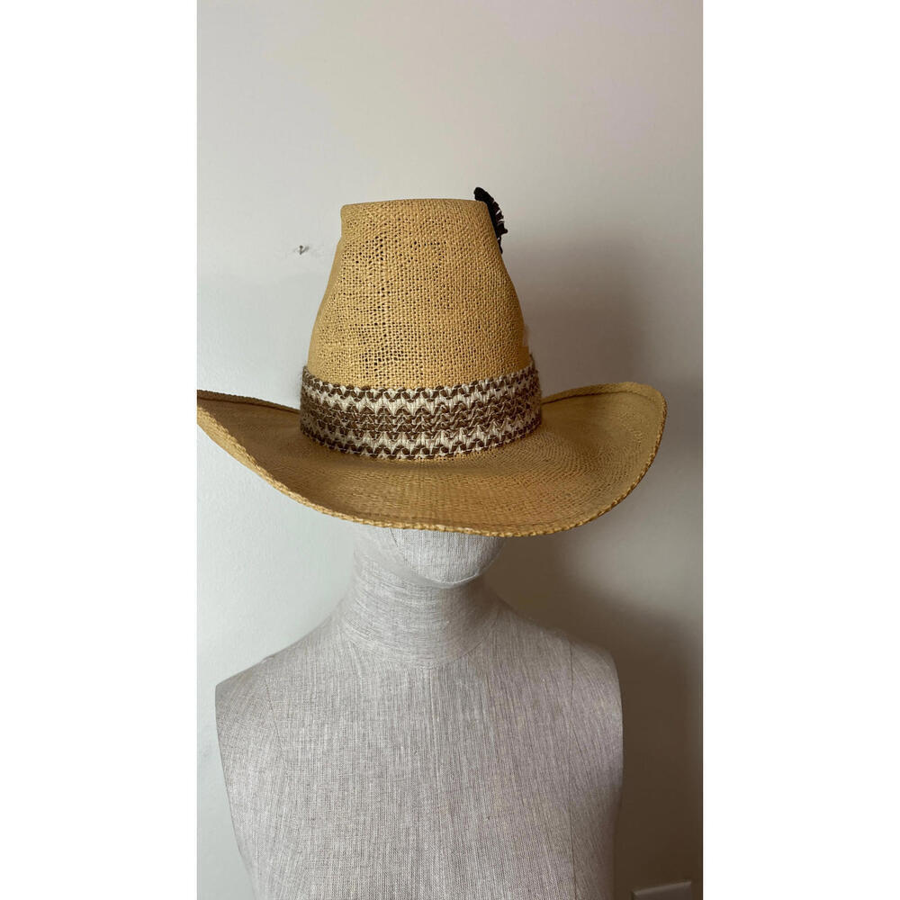 Vintage 1979  Resistol Stagecoach Straw Cowboy Hat 7 1/4 - Picture 4 of 10